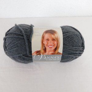 Lion Brand Vanna's Choice Yarn Charcoal Grey Acrylic Medium Color 151 Lot 63326